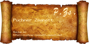 Puchner Zsanett névjegykártya